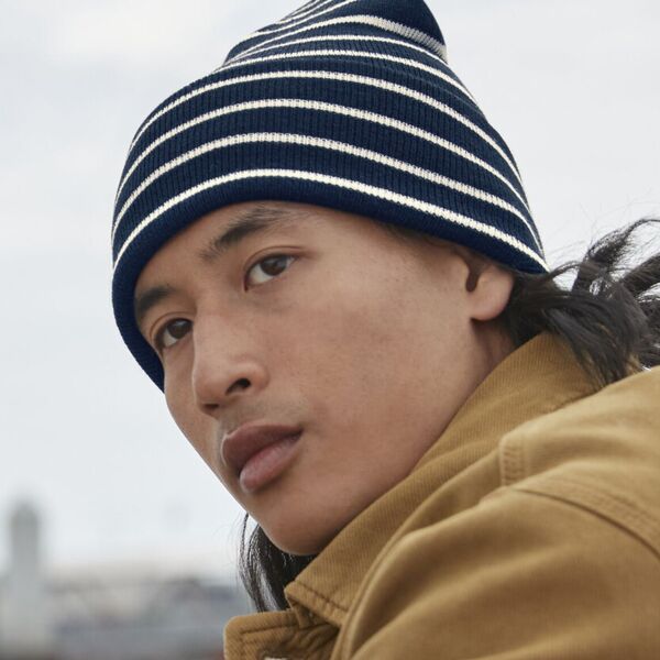 Original deep-cuffed striped beanie Thumbnail