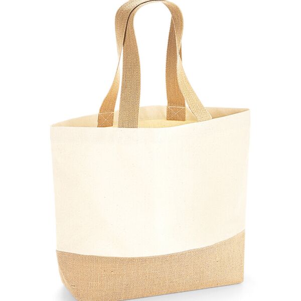 Jute base canvas tote Thumbnail